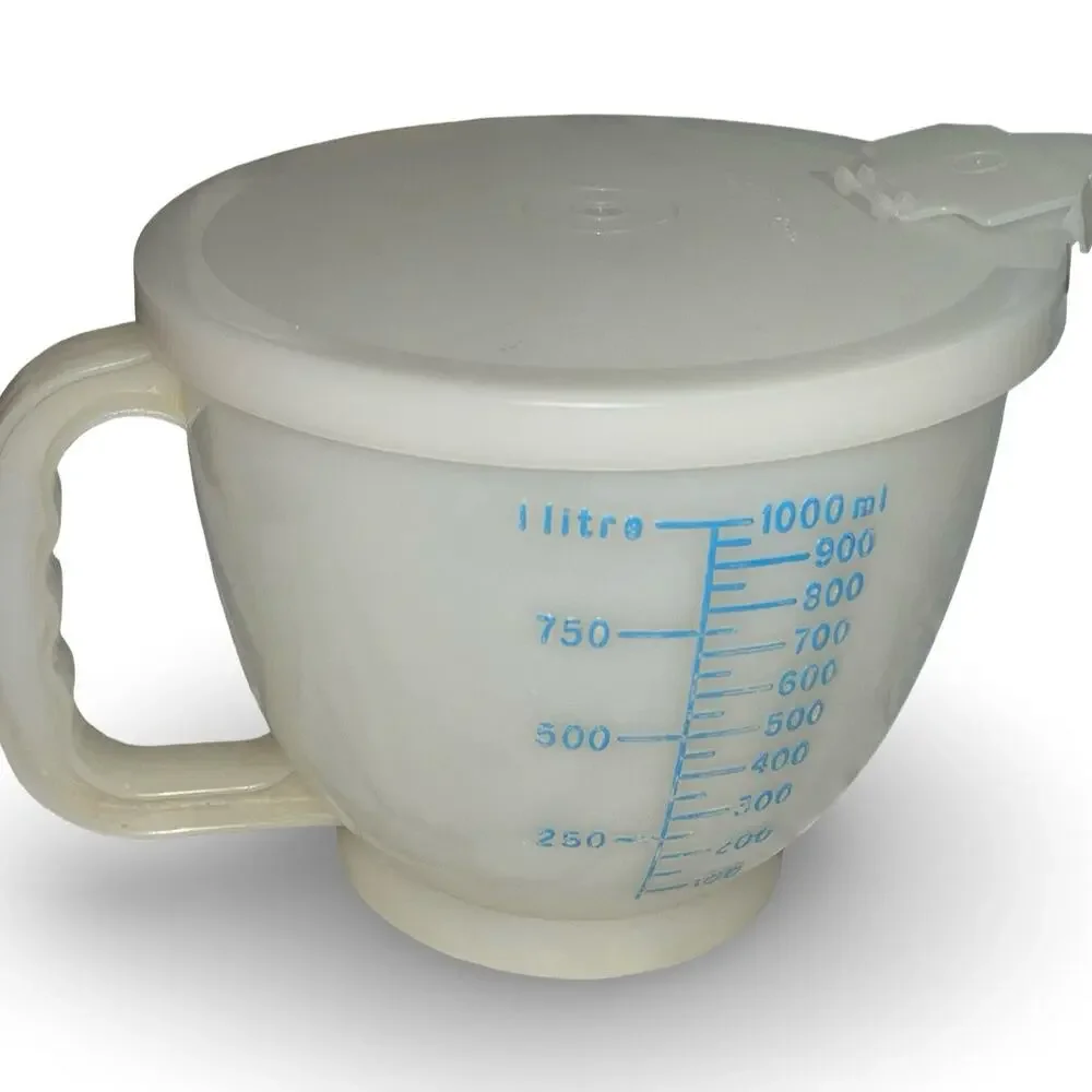 Tupperware 4 Cup Measuring Pitcher Red Lettering Mix N Stor 1288 Lid 1289 VTG